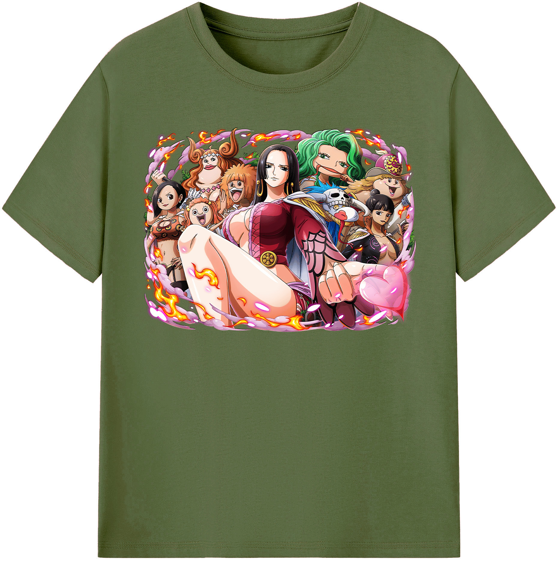 ワンピース ボア・ハンコック ONE PIECE Boa·Hancock 綿100％半袖Tシャツ（フロントプリント）